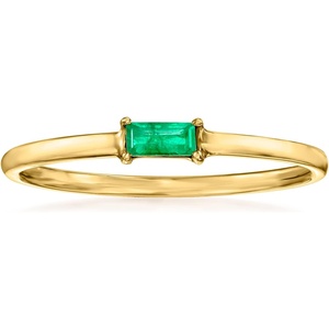 image:imageRossSimons Pure Collection 010 Carat Emerald Ring in 14kt Yellow GoldEmerald
