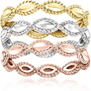 image:imageRossSimons Rhodium and 14kt 2Tone GoldPlated Jewelry Set 3 Stackable RingsNo Gemstone