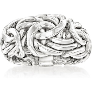 image:imageRossSimons RhodiumPlated Byzantine RingNo Gemstone