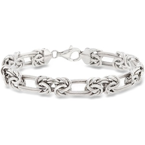 image:imageRossSimons Sterling Silver Byzantine DoubleLink Braceletno gemstone