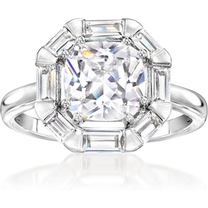 image:imageRossSimons Sterling SilverPlated Ring With 240 ct tw CzsCubic Zirconia