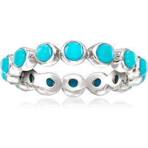 image:imageRossSimons Turquoise Eternity Band in Sterling SilverCreated Turquoise