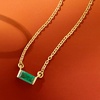 image:imagePure Collection by RossSimons 010 Carat Emerald Necklace in 14kt Yellow Gold 16 inches