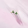 image:imagePure Collection by RossSimons 010 ct tw Emerald 3Stone Stud Earrings in 14kt Yellow Gold