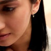 image:imagePure Collection by RossSimons 020 ct tw Sapphire and 10 ct tw Diamond Paper Clip Link Hoop Earrings in 14kt Yellow Gold