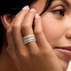 image:imageRossSimons 015 ct tw Diamond Jewelry Set 4 Stackable Rings in Sterling Silver and 18kt Gold Over SterlingDiamond