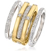 image:imageRossSimons 015 ct tw Diamond Jewelry Set 4 Stackable Rings in Sterling Silver and 18kt Gold Over SterlingDiamond