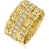 image:imageRossSimons 050 ct tw CZ Byzantine Ring in 18kt Gold Over SterlingCubic Zirconia