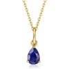 image:imageRossSimons 105 ct tw MultiGemstone and 18kt Gold Over Sterling Jewelry Set CableChain Necklace With 3 Interchangeable Pendants 18 inches