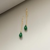 image:imageRossSimons 10K Gemstone Teardrop Drop Earringgreen