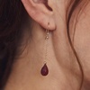 image:imageRossSimons 10K Gemstone Teardrop Drop Earringred