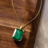 image:imageRossSimons 1100 Carat Emerald Pendant Necklace in 18kt Gold Over Sterling 18 inches