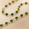image:imageRossSimons 1300 ct tw BezelSet Emerald Necklace in 18kt Gold Over SterlingEmerald