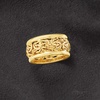 image:imageRossSimons 14kt Yellow Gold Bordered Byzantine RingNo Gemstone
