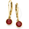 image:imageRossSimons 150 ct tw BezelSet Ruby Drop Earrings in 18kt Gold Over Sterling