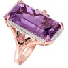 image:imageRossSimons 1500 Carat Amethyst and 30 ct tw MultiGemstone Bumblebee Ring in 18kt Rose Gold Over SterlingAmethyst