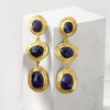 image:imageRossSimons 1990 ct tw Sapphire Station Drop Earrings in 18kt Gold Over Sterling