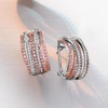 image:imageRossSimons 210 ct tw Pink Sapphire and 27 ct tw Diamond Highway Earrings in 2Tone Sterlng Silver