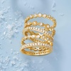image:imageRossSimons 250 ct tw CZ Jewelry Set 5 Eternity Bands in 18kt Gold Over SterlingCubic Zirconia