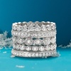 image:imageRossSimons 250 ct tw CZ Jewelry Set 5 Eternity Bands in Sterling SilverCubic Zirconia