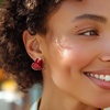 image:imageRossSimons 2500 ct tw Ruby Heart Earrings in 18kt Gold Over Sterling