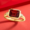 image:imageRossSimons 290 Carat Garnet Ring With Diamonds in 14kt Yellow GoldGarnet