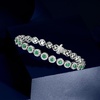image:imageRossSimons 320 ct tw Emerald and 268 ct tw Diamond Tennis Bracelet in 14kt White GoldEmerald