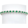image:imageRossSimons 320 ct tw Emerald and 268 ct tw Diamond Tennis Bracelet in 14kt White GoldEmerald
