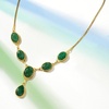 image:imageRossSimons 3375 ct tw Emerald YNecklace in 18kt Gold Over Sterling 18 inches