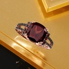 image:imageRossSimons 400 Carat Garnet and 31 ct tw Red Diamond Ring in 14kt Rose GoldGarnet