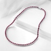 image:imageRossSimons 4000 ct tw Gemstone Tennis Necklace in Sterling Silverred