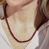 image:imageRossSimons 4000 ct tw Gemstone Tennis Necklace in Sterling Silverred