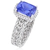 image:imageRossSimons 420 Carat Simulated Tanzanite Basketweave Ring in Sterling SilverTanzanite