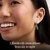 image:imageRossSimons 420 ct tw Emerald Drop Earrings in 18kt Gold Over Sterling