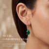 image:imageRossSimons 420 ct tw Emerald Drop Earrings in 18kt Gold Over Sterling