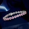 image:imageRossSimons 460 ct tw Ruby and 269 ct tw Diamond Tennis Bracelet in 14kt White GoldRuby