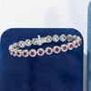 image:imageRossSimons 460 ct tw Ruby and 269 ct tw Diamond Tennis Bracelet in 14kt White GoldRuby