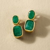 image:imageRossSimons 500 ct tw Emerald Drop Earrings in 18kt Gold Over Sterling