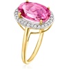 image:imageRossSimons 525 Carat Pink Topaz and 21 ct tw Diamond Ring in 14kt Yellow GoldTopaz