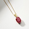 image:imageRossSimons 550 Carat Ruby Pendant Necklace in 18kt Gold Over Sterling 18 inches