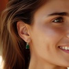 image:imageRossSimons 550 ct tw Emerald and 20 ct tw White Topaz Drop Earrings in 18kt Gold Over Sterling