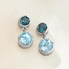image:imageRossSimons 670 ct tw London and Sky Blue Topaz Drop Earrings in Sterling Silver