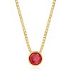 image:imageRossSimons BezelSet Birthstone Necklace in 18kt Gold Over Sterling01 Inches