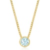 image:imageRossSimons BezelSet Birthstone Necklace in 18kt Gold Over Sterling01 Inches