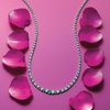 image:imageRossSimons Gemstone and 150 ct tw Diamond Tennis Necklace in Sterling Silvergreen