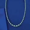 image:imageRossSimons Gemstone and 150 ct tw Diamond Tennis Necklace in Sterling Silvergreen