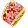 image:imageRossSimons Italian Red and Pink Enamel Heart Ring in 18kt Gold Over SterlingNo Gemstone