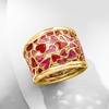 image:imageRossSimons Italian Red and Pink Enamel Heart Ring in 18kt Gold Over SterlingNo Gemstone