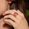 image:imageRossSimons Italian Red and Pink Enamel Heart Ring in 18kt Gold Over SterlingNo Gemstone
