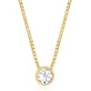 image:imageRossSimons JulyRuby  BezelSet Birthstone Necklace in 18kt Gold Over Sterling